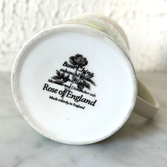 Pink Viola Mug by Rose of England Fine Bone China Floral Coffee Tea Cup - Picture 5 of 6